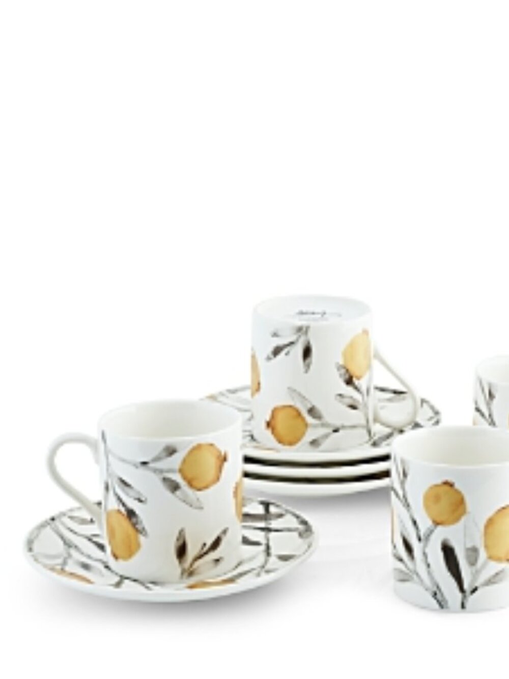 Michael Aram Pomegranate Demitasse Set - 4 Cup and Saucer set